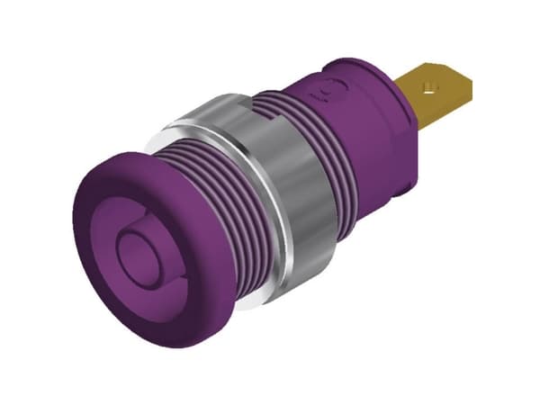 SKS Hirschmann SEB 2610 F4,8 Sikkerheds-laboratorietilslutning Tilslutning, indbygning lodret Stift-diameter: 4 mm Violet 1 stk