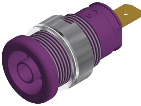 SKS Hirschmann SEB 2610 F4,8 Sikkerheds-laboratorietilslutning Tilslutning, indbygning lodret Stift-diameter: 4 mm Violet 1 stk