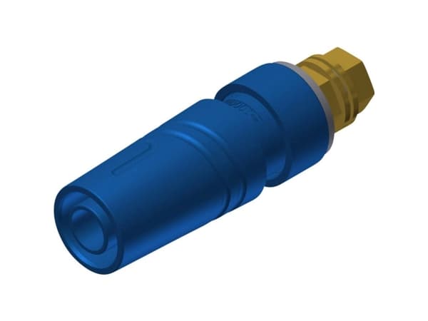 SKS Hirschmann SAB 2600 G M4 Au Sikkerheds-laboratorietilslutning Tilslutning, indbygning lodret Stift-diameter: 4 mm Blå 1 stk