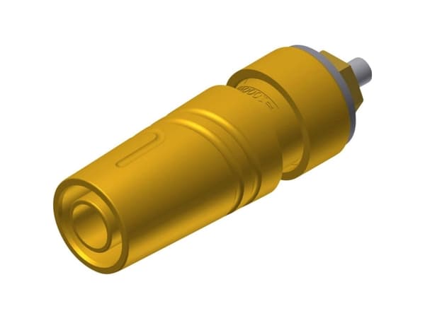 SKS Hirschmann SAB 2640 LK Au Sikkerheds-laboratorietilslutning Tilslutning, indbygning lodret Stift-diameter: 4 mm Gul 1 stk