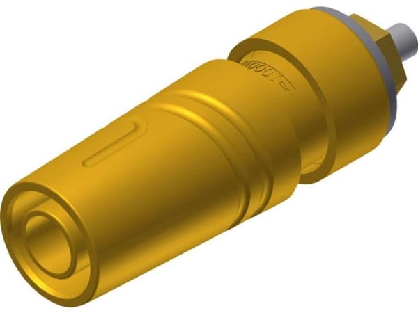 SKS Hirschmann SAB 2640 LK Au Sikkerheds-laboratorietilslutning Tilslutning, indbygning lodret Stift-diameter: 4 mm Gul 1 stk