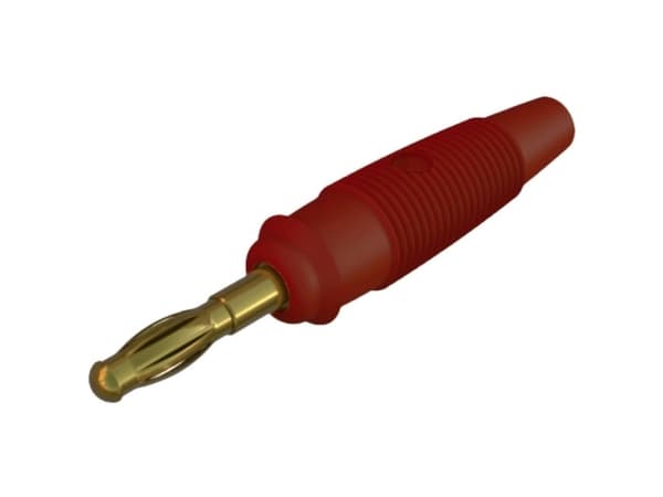 SKS Hirschmann LAS 30 Lamelstik Stik, lige Stift-diameter: 4 mm Rød 1 stk