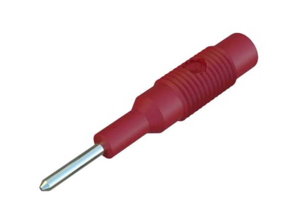 SKS Hirschmann MZS 2 Övergångskoppling Koppling Koppling 2 mm - bussning 4 mm Röd 1 st