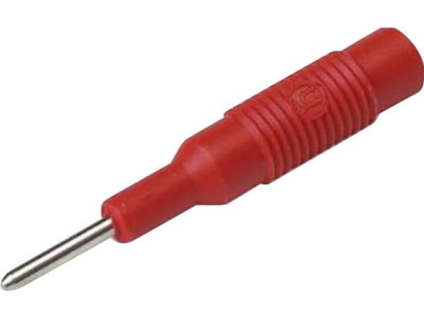 SKS Hirschmann MZS 2 Övergångskoppling Koppling Koppling 2 mm - bussning 4 mm Röd 1 st