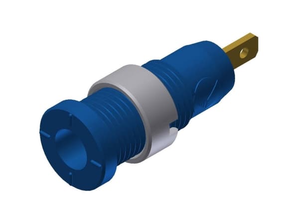 SKS Hirschmann MSEB 2610 F 2,8 Au Sikkerheds-laboratorietilslutning Tilslutning, indbygning lodret Stift-diameter: 2 mm Blå 1 stk