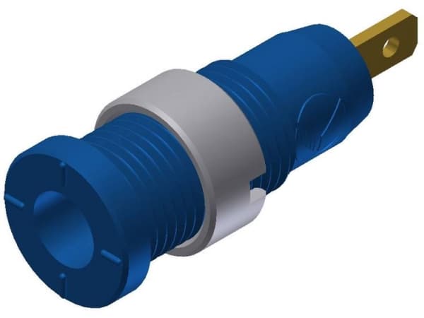 SKS Hirschmann MSEB 2610 F 2,8 Au Sikkerheds-laboratorietilslutning Tilslutning, indbygning lodret Stift-diameter: 2 mm Blå 1 stk