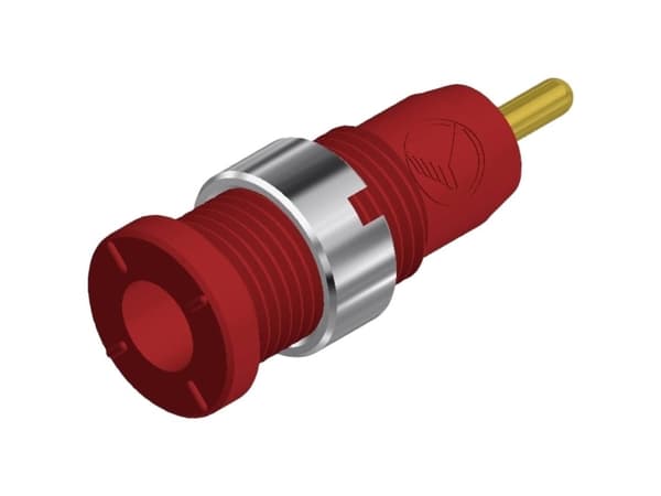 SKS Hirschmann MSEB 2630 S 1,9 Au Sikkerheds-laboratorietilslutning Tilslutning, indbygning lodret Stift-diameter: 2 mm Rød 1 stk