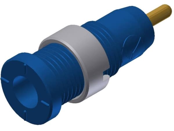 SKS Hirschmann MSEB 2630 S 1,9 Au Sikkerheds-laboratorietilslutning Tilslutning, indbygning lodret Stift-diameter: 2 mm Blå 1 stk