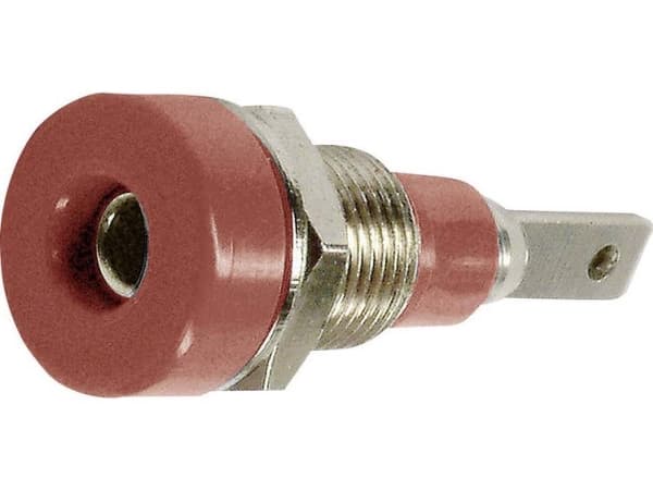 Stäubli LB-I2R Laboratorietilslutning Tilslutning, indbygning lodret Stift-diameter: 2 mm Rød 1 stk