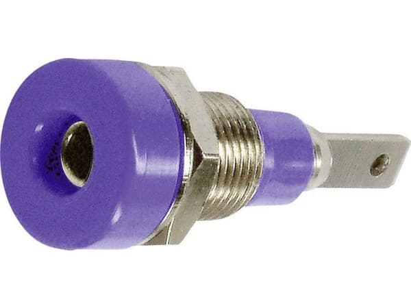 Stäubli LB-I2R Laboratorietilslutning Tilslutning, indbygning lodret Stift-diameter: 2 mm Violet 1 stk