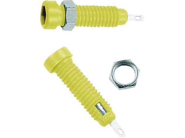 Stäubli LB2-IF Laboratorietilslutning Tilslutning, indbygning lodret Stift-diameter: 2 mm Gul 1 stk