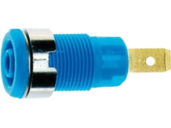 Stäubli SLB 4-F6,3 Sikkerheds-laboratorietilslutning Tilslutning, indbygning lodret Stift-diameter: 4 mm Blå 1 stk