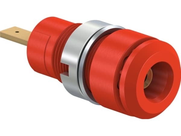 Stäubli SLB2-F2,8 Laboratorietilslutning Tilslutning, indbygning lodret Stift-diameter: 2 mm Rød 1 stk