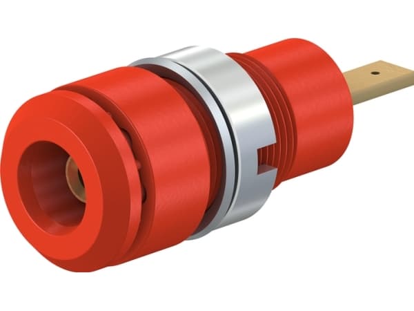 Stäubli SLB2-F2,8 Laboratorietilslutning Tilslutning, indbygning lodret Stift-diameter: 2 mm Rød 1 stk