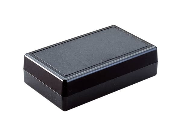 Strapubox Muovinen kotelo Paristolokerolla 9 V:n lohkoparistolle tai kahdelle 1,5 V:n miniparistolle ABS (L x S x K) 101 x 60 x 26 mm Musta