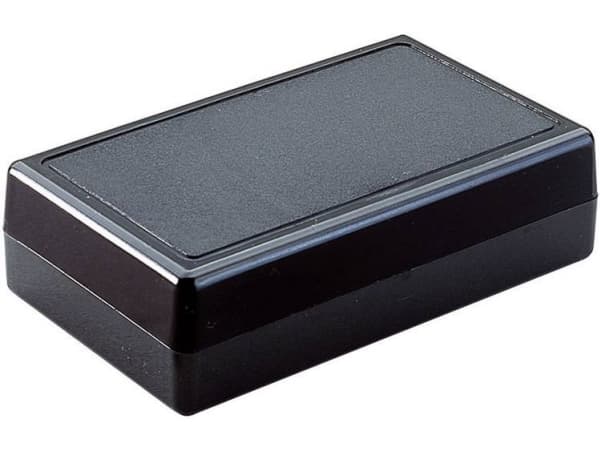 Strapubox Muovinen kotelo Paristolokerolla 9 V:n lohkoparistolle tai kahdelle 1,5 V:n miniparistolle ABS (L x S x K) 101 x 60 x 26 mm Musta