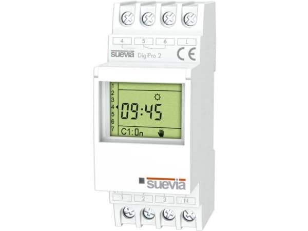 Suevia Time Switch For Din Rail 1 Piece Digipro 2 Switching Voltage Max.: 250