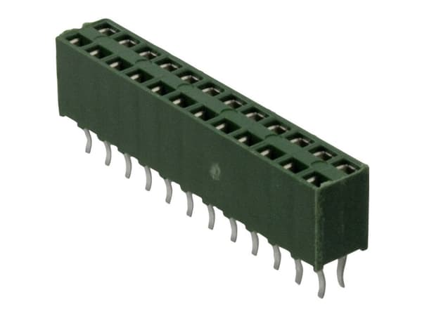 TE Connectivity Holkkiluettelo (vakio) AMPMODU HV-100 Napojen kokonaismäärä 20 Ristikkokoko: 2,54 mm 1-215307-0 1 kpl