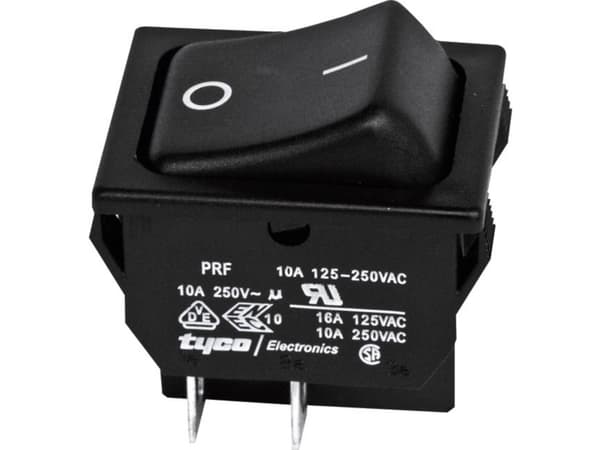 TE Connectivity 1634201-2 Vippekontakt 1634201-2 250 V/AC 10 A 2 x Off/On Klikkende 1 stk
