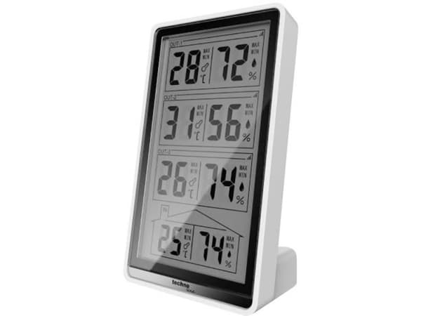 Technoline WS 7060, Hopea, Kosteusmittari sisäkäyttöön, Lämpömittari sisäkäyttöön, Kosteusmittari ulkokäyttöön,..., F,°C, Akku, 82 mm, 41 mm