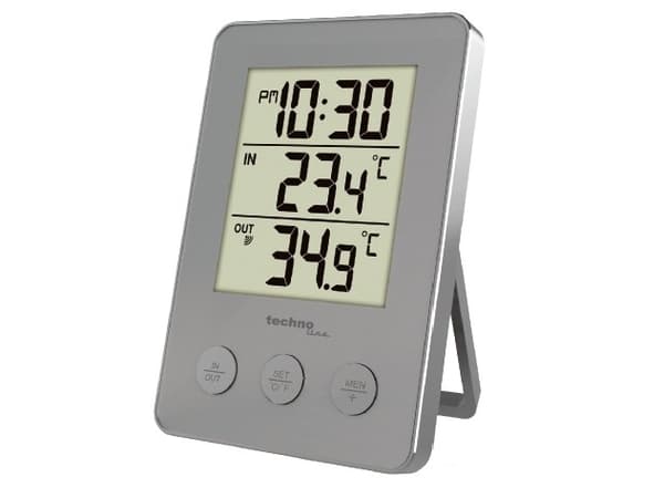Technoline WS 9175, Sølv, Inne Termometer, Utendørs Barometer, Termometer, F, °C, 30 m, 433 MHz