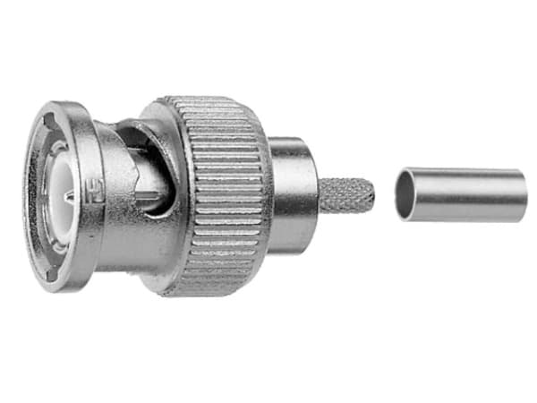 Telegärtner J01000A0042, BNC, Krom, Hanstik, Rakt, 50 ohm (O), 1,46 cm
