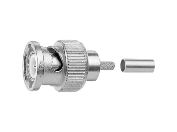 Telegärtner BNC-Kabelstecker Crimp G08 50 Ohm, crimp/crimp, Professional, A2620, G08 (RD-316) - 5 Stück (J01000A0043)