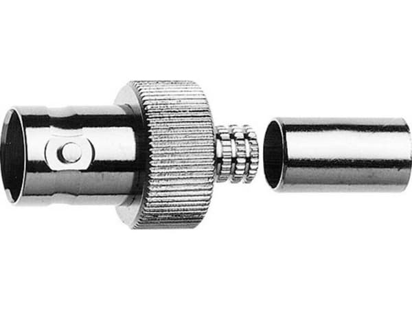Telegärtner BNC-Kabelbuchse Crimp G30 50 Ohm, crimp/crimp, A0806, G30 (1.5/3.8), LMR-240 - 5 Stück (J01001A0073)