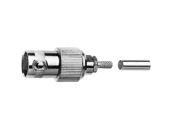 Telegärtner BNC-Kabelbuchse Crimp G08 50 Ohm, crimp/crimp, A2914, G08 (RD-316) - 1 Stück (J01001B0061)