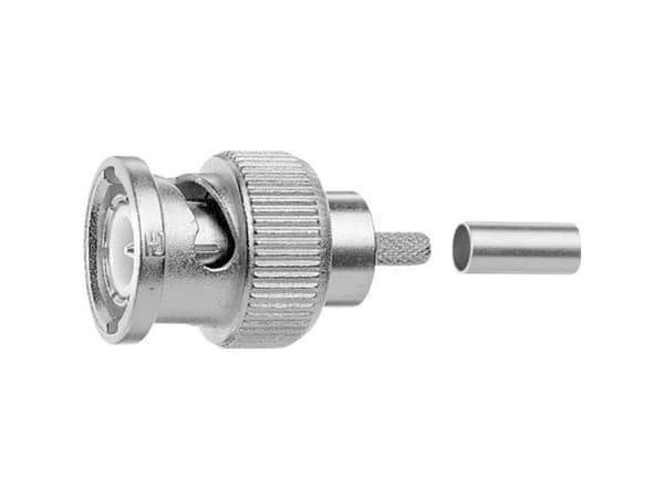 Telegärtner BNC-Kabelstecker Crimp G40 75 Ohm, crimp/crimp, Professional, A0207, G40 (1.2/4.9) - 5 Stück (J01002A0010)