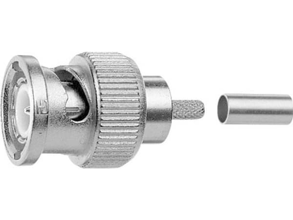 Telegärtner BNC-Kabelstecker Crimp G40 75 Ohm, crimp/crimp, Professional, A0207, G40 (1.2/4.9) - 5 Stück (J01002A0010)
