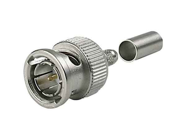 Telegärtner J01002B0018 J01002B0018 HDTV-BNC-pistoke Liitin, suora 75 Ω 1 kpl