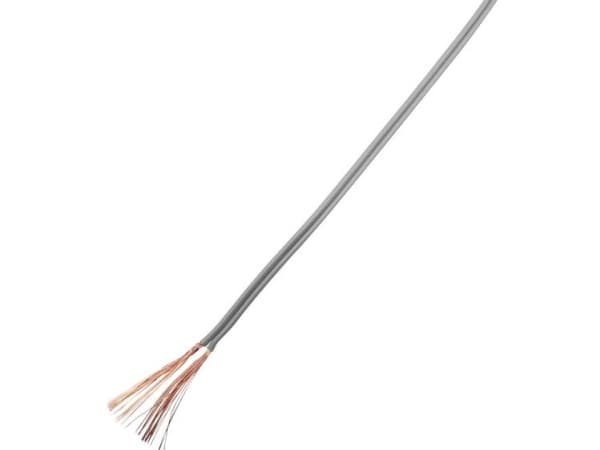 TRU COMPONENTS 9303030c505 Tråd 2 x 0,75 mm² Grå 20 m
