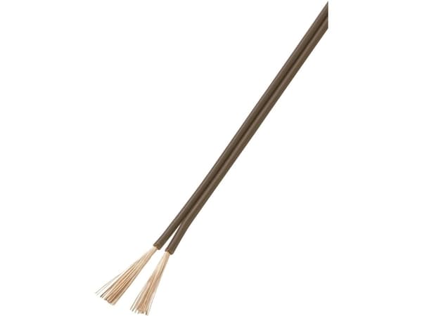 TRU COMPONENTS 93030c525 Lanka 2 x 0,50 mm² ruskea 25 m
