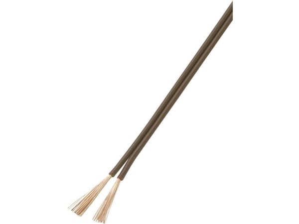 TRU COMPONENTS 93030c525 Lanka 2 x 0,50 mm² ruskea 25 m