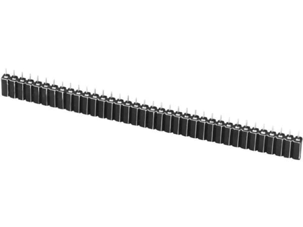 Conrad Connettore femmina precisione Numero di righe 1 Poli per fila 34, 34 Pin strip, Svart, Hane/Hona, Vinklad, Termoplast, Koppar