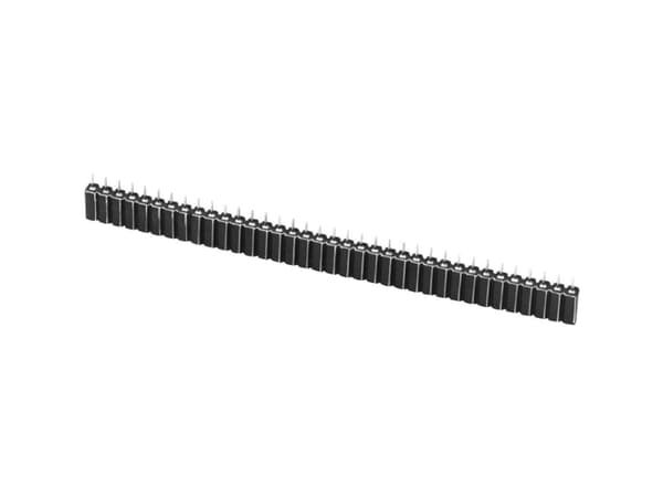 Conrad Connettore femmina precisione Numero di righe 1 Poli per fila 34, 34 Pin strip, Svart, Hane/Hona, Vinklad, Termoplast, Koppar