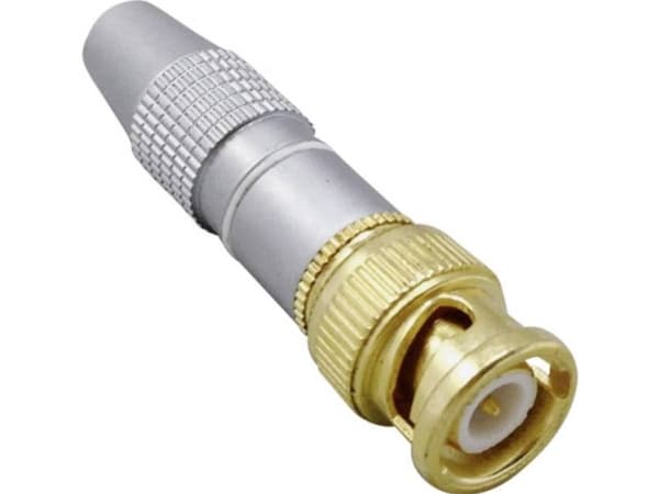 Conrad Connettore BNC Spina dritta 50? 1 pz., BNC, mässing, Silver, Rak, mässing, Krom, 50 O, RoHS