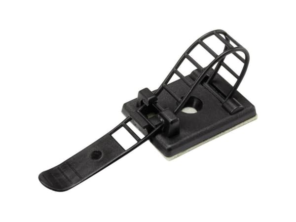 TRU COMPONENTS WCT-64 Kiinnityspesä Itseliimautuva, ruuvitanko 1206770 Nipun Ø-alue 16 mm (max) Kiinnityssiteellä Musta 25 kpl