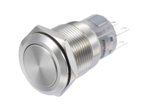 Tru Components Las1-Agq-22z/S Pushbutton Switch 250v/Ac 3a 2 X On/On Latching Ø