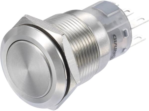 Tru Components Las1-Agq-22z/S Pushbutton Switch 250v/Ac 3a 2 X On/On Latching Ø