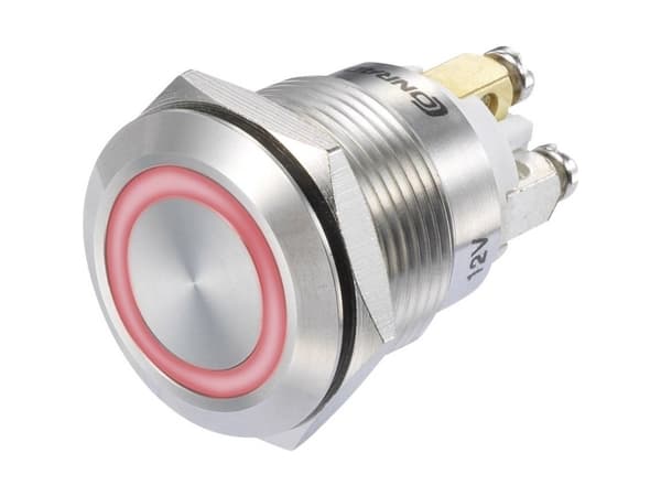 TRU COMPONENTS 1273002 GQ19F-10E/R/12V/S Pressostat 48 V/DC 3 A 1 x Off/(On) Tastende Rød IP65 1 stk