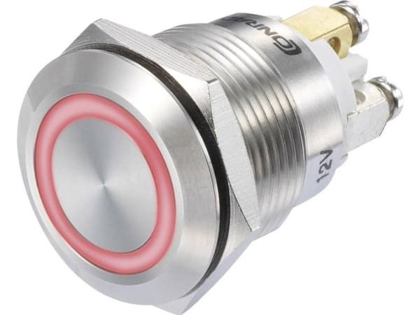 TRU COMPONENTS 1273002 GQ19F-10E/R/12V/S Pressostat 48 V/DC 3 A 1 x Off/(On) Tastende Rød IP65 1 stk
