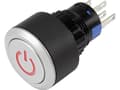 Miniatyrbild 1 av 3: TRU COMPONENTS 1303029 LAS1-AWY-11T/R/12V/P Trykknap 250 V/AC 3 A 1 x Off/(On) Tastende Rød IP65 1 stk