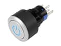 Pikkukuva 2 / 3: TRU COMPONENTS 1303031 LAS1-AWY-11T/B/12V/P Trykknap 250 V/AC 3 A 1 x Off/(On) Tastende Blå IP65 1 stk