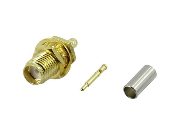 TRU COMPONENTS SMA-KC-RG174 1372241 SMA-omvänd kontakt Anslutning, infälld vertikal 50 Ω 1 st