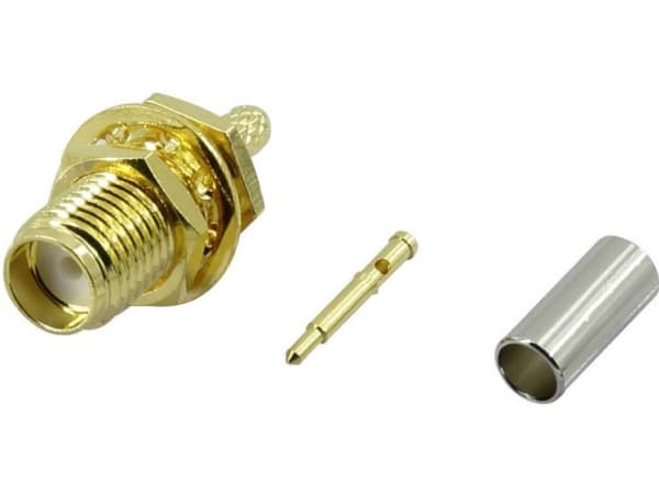 TRU COMPONENTS SMA-KC-RG174 1372241 SMA-omvänd kontakt Anslutning, infälld vertikal 50 Ω 1 st