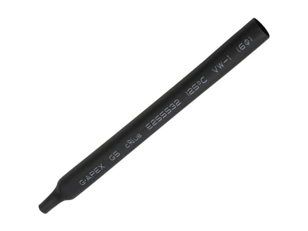 TRU COMPONENTS 1566757 Kutistusputket ilman liimaa Musta 6 mm 3 mm Kutistumisnopeus:2:1 10 m 10 m