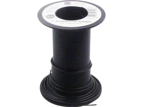 TRU COMPONENTS 1566830 Wire LiY 1 x 0,14 mm² Svart 10 m