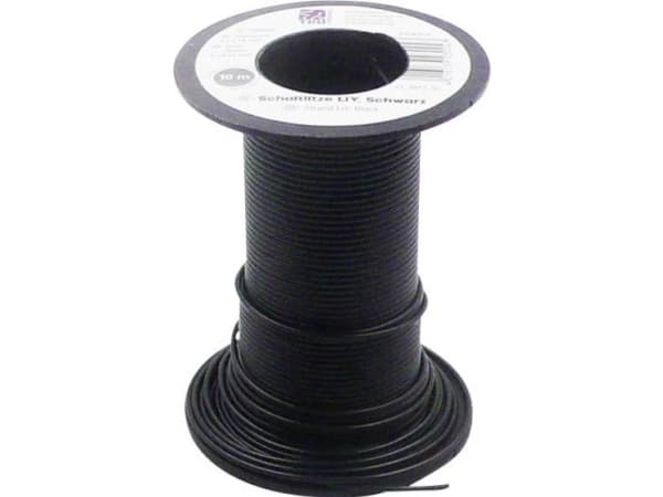 TRU COMPONENTS 1566830 Wire LiY 1 x 0,14 mm² Svart 10 m